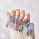 Semi Cured Gel Nails Art Stickers Fashion Solid Color Manicure Decal UV LED Lamp Need Gel Nail Decals Nail Sticker Decoration