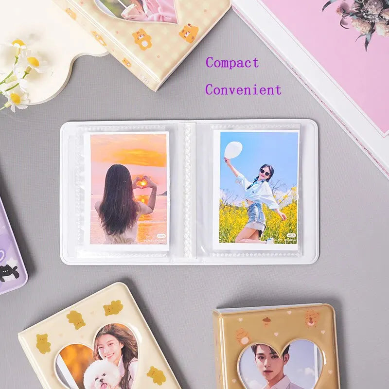 (1pc)Ins Wind 3-inch Love Polaroid Photo Storage Star Card Transparent Inner Page Collection Album