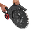 16In 4000W Electric Concrete Saw Brick Cutter Circular Saw Wall Slotting Groving with Saw Blade and Rolling Pulley 3000RPM