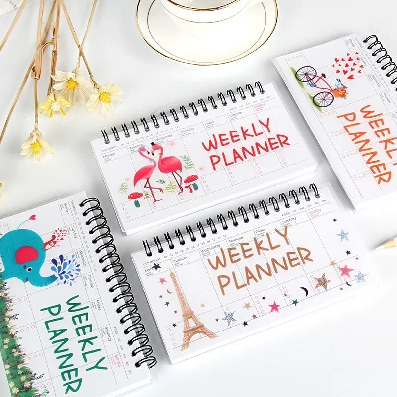 Kawaii Weekly Planner Notebook Journal Agenda 2024 Cure Diary Organizer Schedule School Stationary Office Supplies Gift