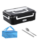 Car Home Dual Use Stainless Steel Electric Lunch Box Food Heater 12V 24V 110V 220V Workplace Picnic Heated Food Warmer Container