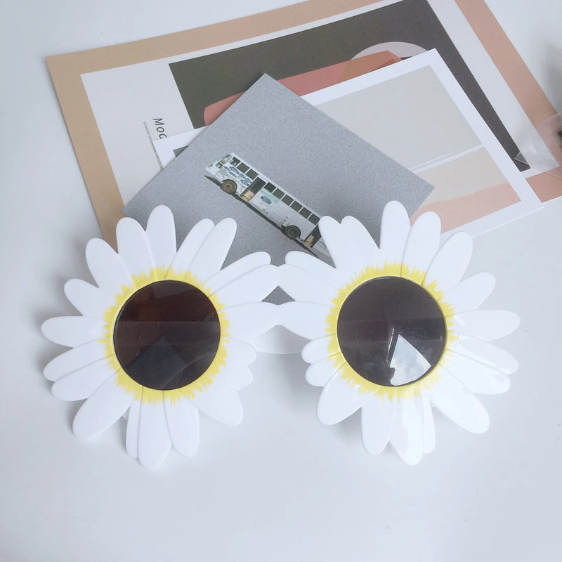 Sunflower Sunglasses Little Daisy Shape Sun Glasses Funny Party Decorative Eyeglasses Plastic Gathering Picnic Photography Props