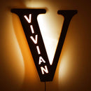 Custom Letters LED Night Light Wooden Engraved Name Home Decor Wedding Birthday Party Christmas New Year Decoration Lover's Gift