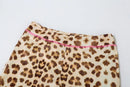 VEITCHE Women's Summer Outfit Casual Leopard Print Long Pant Suit Slim Hoodie Zipper Top High Waist Trousers Set Street Style