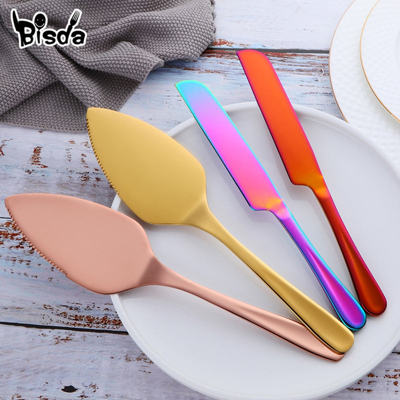 Stainless Steel Cake Shovel Serving Knife and Cake Fork Set Baking Tool for Pie Pizza Server Kitchenware Baking &amp; Pastry Spatula