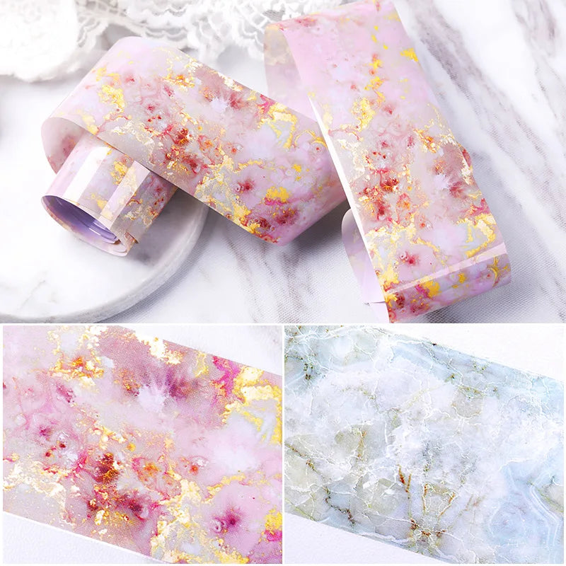 Nail Sticker Marble Pattern Nail Foil Nail Art Transfer Decals Slider Nail Water Decal Design Accessories Manicures Decorations