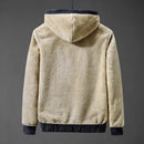 Winter Lambwool Lined 2 Pieces Sets Hooded Thicken Sweatshirt Tracksuit High Waist Harem Pant Suits Velvet Snow Wear Warm Outfit