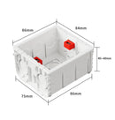 Depoguye Model 86 square recessed inner mounted plasterboard junction box Wall switch socket bottom box is suitable for EU UK