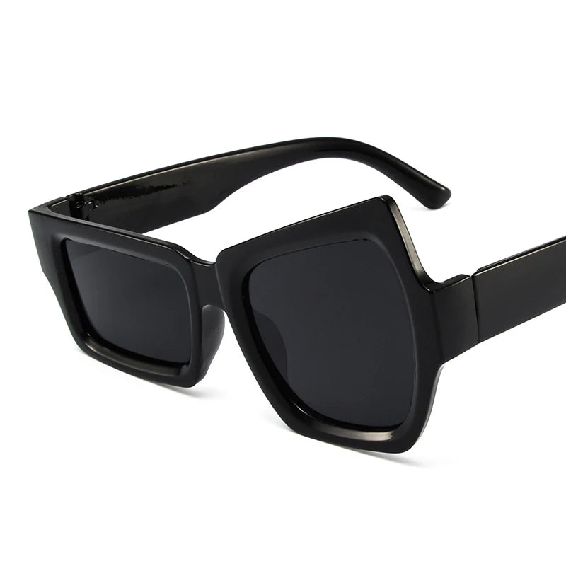 Fashion Irregular Square Sunglasses Man Fashion Brand Designer Personality Sun Glasses Male White Black Mirror Oculos De Sol