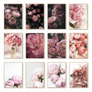 Pink Wall Art Home Decor Peony Flowers Posters Pictures Poster Canvas Art Nordic Decoration Living Room Modern Art Paintings
