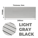 Self-Adhesive 2.4M Foam Teak Decking EVA Foam Marine Flooring Faux Boat Decking Sheet Accessories Marine Brown Black