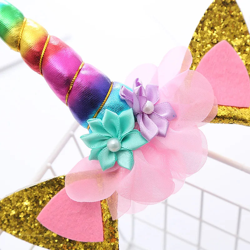 Unicorn Headband, GIRL'S Hair Accessory, CHILDREN'S Holiday Party Supplies, Headband, Cartoon Cute Headband