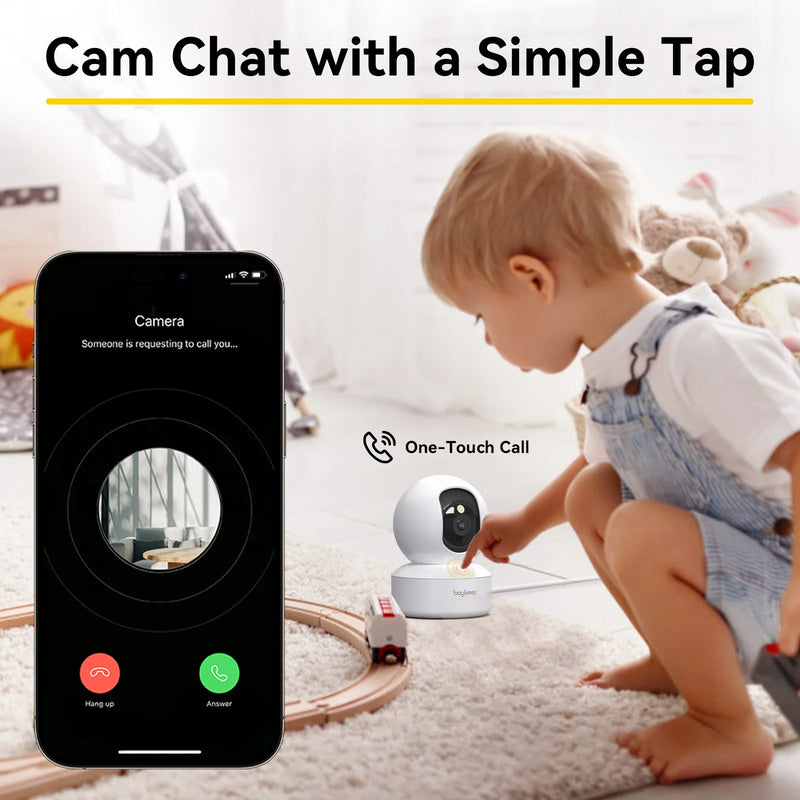 BoyKeep 3MP 5G/2.4GHz WiFi Indoor Home Security IP Smart Pet Dog Camera Automatic Tracking 24/7 Video Surveillance Camera