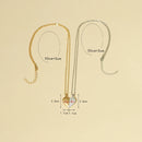 JWER 2Pcs Stainless Steel Electrocardiogram Magnetic Couple Necklace Elegent Heart Necklace Jewelry Lover Creative Gifts