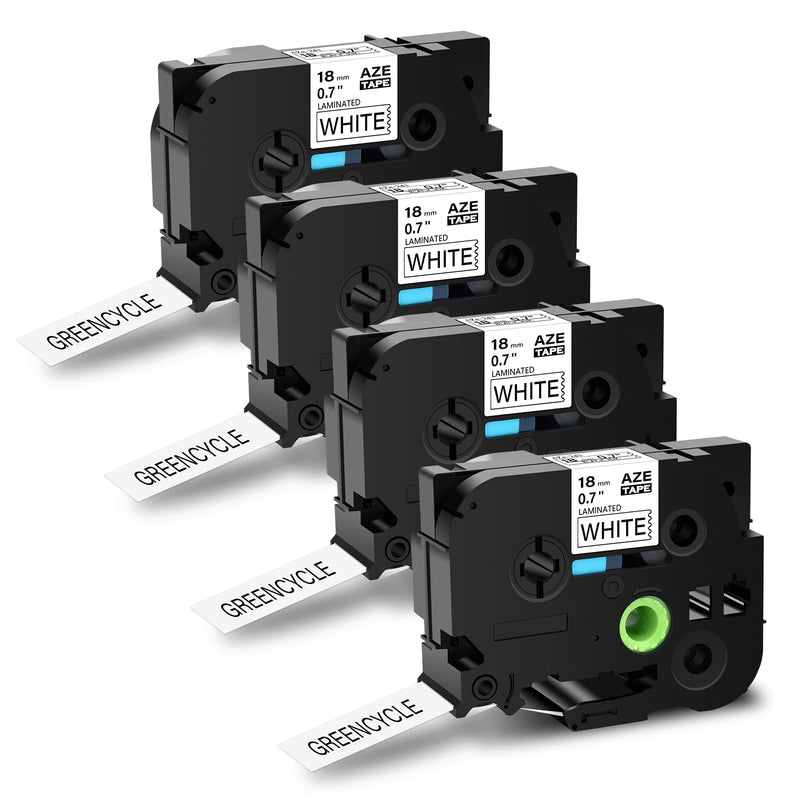 1PK-10PK Label 18mm Black on White Ribbon Replacement for Brother TZ 241 TZE 241 Label Tape for Brother P-touch Labeling Machine