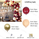 Burgundy Wine Red Balloons Garland Kit Red Gold Balloon Arch Christmas Balloons Garland Christmas Decor Valentine's Day Decor