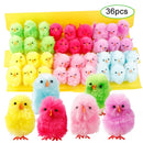 36Pcs Easter Chick, Small Soft Chick Novelty Chick Toys Plush Stuffed Animal for Party Favor, DIY Easter Bonnet Decorations