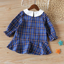 Humor Bear Girls Dresses Spring Autumn Kids Clothes Girls Stitching Princess Dress Children Clothing Fake 2PCS  Birthday Dress