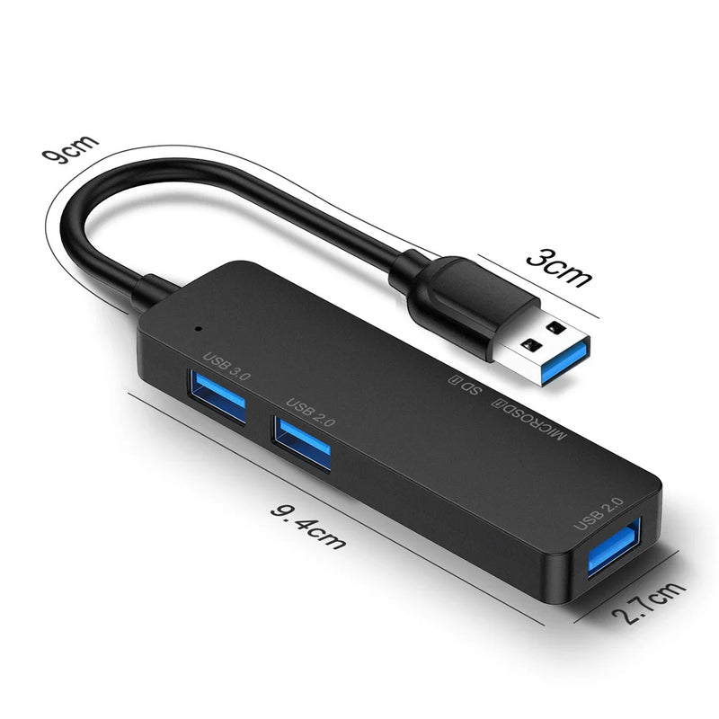 3 Port USB 3.0 HUB Card Reader USB C type c Splitter Mini 2 in 1 Cardreader for SD TF Micro SD for Windows Vist