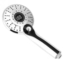Digital LED Shower Head With 3 Color Temperature Controller Handheld Silver Electroplating LED Light 3 Spraying Mode Shower Head