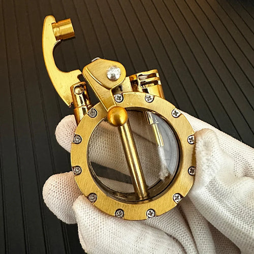 Neuer Retro Transparenter Öltank Metallwippe Kerosin Feuerzeug Persönlichkeit Winddicht Zigarettenanzünder Herren Sammlung Geschenke