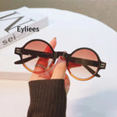 2023 Damen Kleine Runde Sonnenbrille Brille Fahrerbrille Retro Vintage Sexy Rosa Sonnenbrille Rahmen Fahrradbrille Schatten
