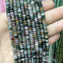 Natural Agates Tiger Eye Chalcedony Jades Stone Round Rondelle Spacer Beads For Jewelry Making Diy Bracelet Accessories 2X4mm