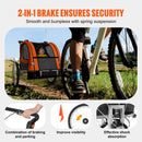 SucceBuy 88/100 lbs Child Bike Trailer Double Seat Carrier Converts to Stroller Foldable Children Bicycle Trailer for Toddlers