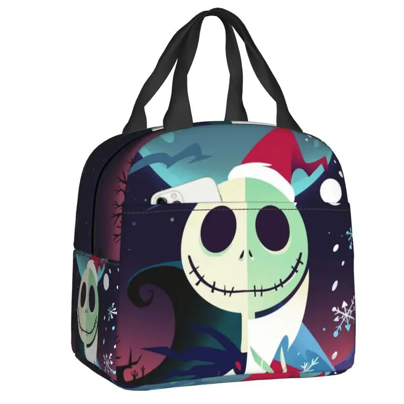 Custom Halloween Insulated Lunch Bag The Nightmare Before Christmas Portable Thermal Cooler Lunch Box Container Tote Bags