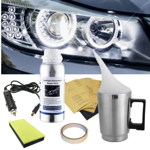 Scheinwerfer-Polierset, Kfz-Scheinwerfer-Restaurator, Lichtrestaurierung, sauberes Auto, 300 ml Politur, Scheinwerfer-Reparatursatz
