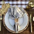 1/6/12PCS Round Napkin Rings Hand-Woven Watercress Napkin Rings Easter Thanksgiving Christmas Table Decorations