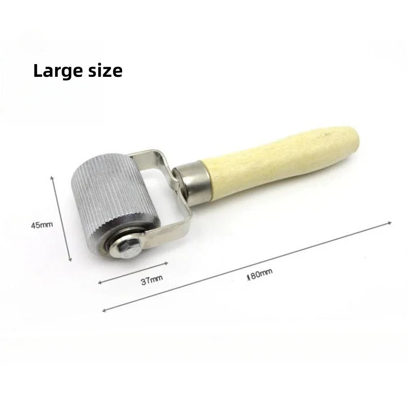 Car Audio Sound Deadening Application Roller Tool for Auto Noise Wheel Hand Pressure Roller Metal Wooden Handle