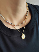 Modern Jewelry Brown Style Autumn Popular Natural Pearl Stones Necklace For Women Gift