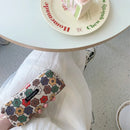 Cute Floral Corduroy Pencil Case Small Cosmetic Lipstick Travel Portable Storage Bag Stationery Pen Makeup Bag Handbag Organizer