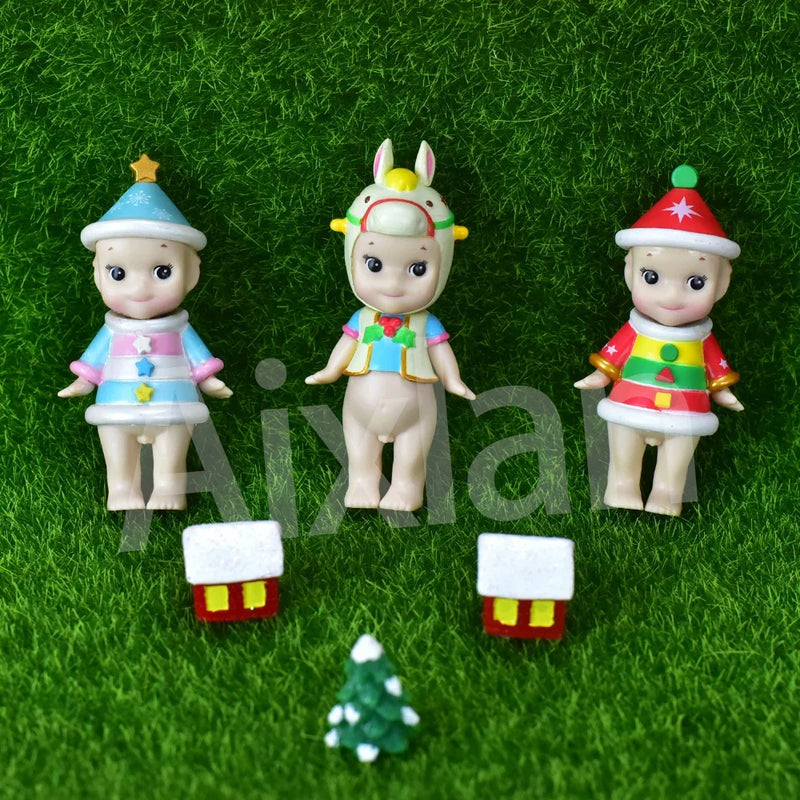 Aixlan Sonny Angel Igure Kawaii Christmas 8cm PVC Action Figure Amine Christmas Gift Collectible Model Toys Kid Gift
