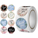 500pcs Labels Roll Flower Thank You Stickers Scrapbooking For Gift Decoration Stationery Sticker Seal Label Handmade Sticker