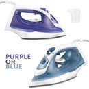 BRIEFNESS Electric Iron Portable Steam Iron, 2400W Powerful Steam Function, Non-stick Stainless Steel Soleplate,350ml Water Tank