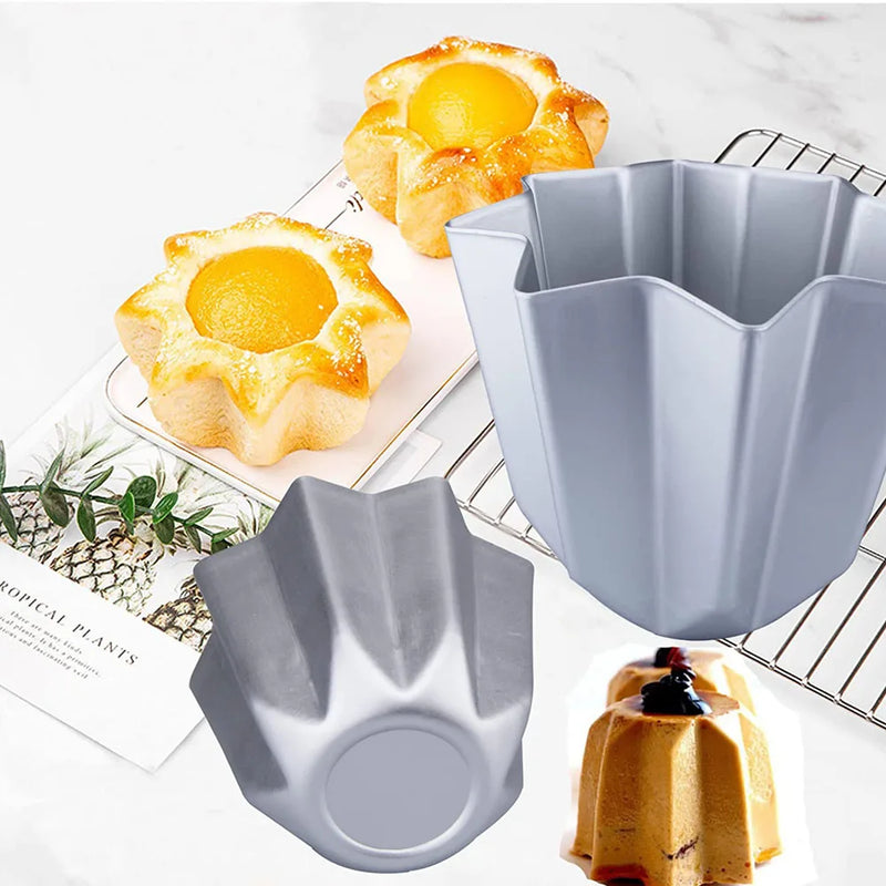 4 Size Aluminium Cake Mold Pandoro Molds Octagonal Bread Baking Accessories Bakeware Pan Non-stick Cheese  Mould Kitchen