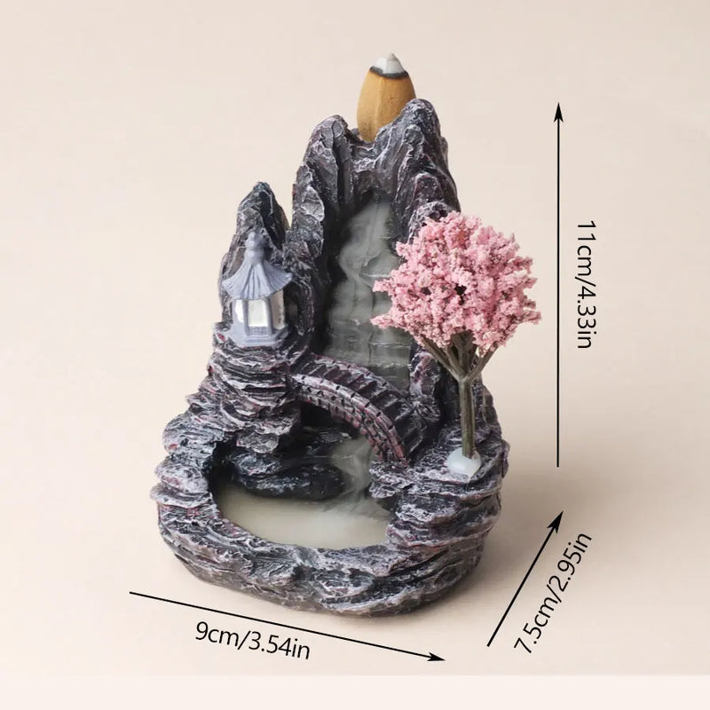 1pcs resin reflux incense burner, home indoor tea ceremony, yoga new retro reflux incense burner ornaments