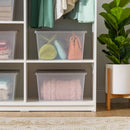 36qt/24.5qt/17qt Plastic Storage Bins with Lids, Stackable Totes, Containers 6-Pack/8-Pack, Durable and Functional