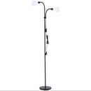 Adjustable Standing Double Headed Floor Lamp, Black