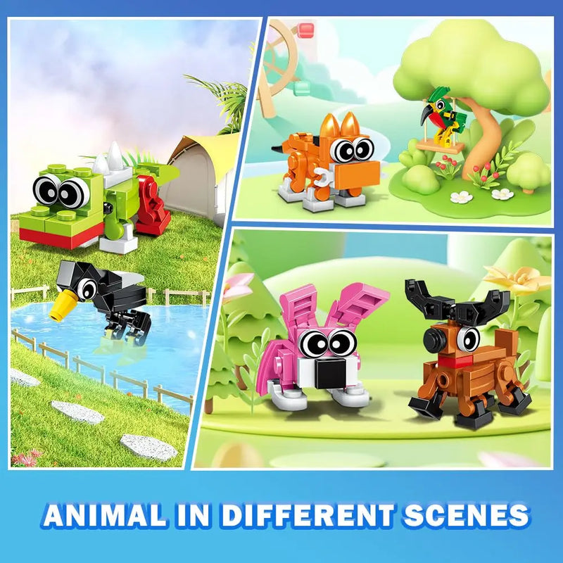 HOGOKIDS Party Favors- 20 Pack Animals Building Block  Easter Gift Goodie Bags Stocking Stuffer Prizes Xmas Birthday Gift for6+