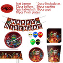 Ninja Them Birthday Party Decorations Kids Disposable Tableware Popcorn Paper Plates Balloons Cup For Boys Baby Shower Supplies