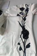 2025 New Arrivals Autumn Heavy Flower print Slim Mini Dress Women's Long Sleeve Celebrity Party Elegant Short Dress