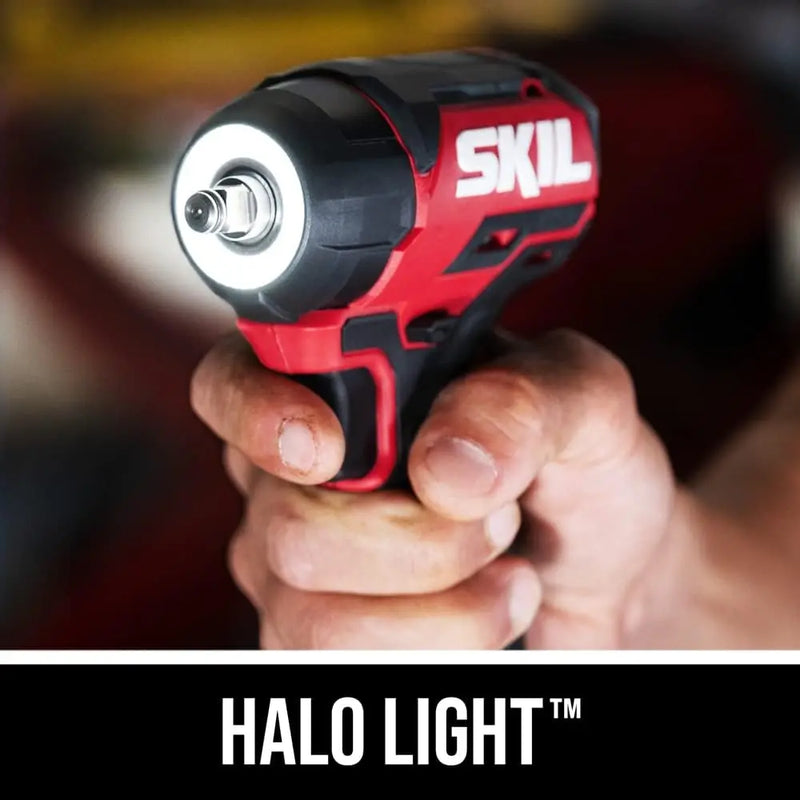Skil Pwr Core 20 Brushless 20V 3/8 In. Compact Impact Wrench Kit With 3-Speed & Halo Light Includes 2.0Ah Battery And Pwr Jump