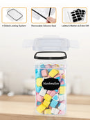 Kitchen food Storage Container with Lid Airtight Set of 24 Set 48 Pcs (24 Containers, 24 Lids), 0.8 L/0.32L/0.24L  BPA Free