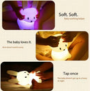 LED Night Light Silicone Rabbit Touch Sensor Lamp Cute Animal Light Bedroom Decor Gift for Kid Baby Child Table Lamp Home Decor