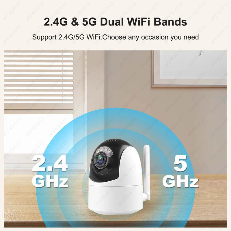 6MP Tuya Security IP Camera 2.4G/5G WiFi Mini Outdoor PTZ Cams Two Way Audio SmartLife Home Video Surveillance Alexa Google Home