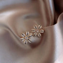 Exquisite elegante Lilienblumen-Ohrstecker für Damen, luxuriös, mikro-eingelegter Zirkon, kleine Ohrringe, koreanischer Hochzeitspartyschmuck