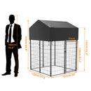 64.9” Heavy Duty Dog Kennel Pet Welded Metal Playpen Large Animal Cage Outdoor Indoor